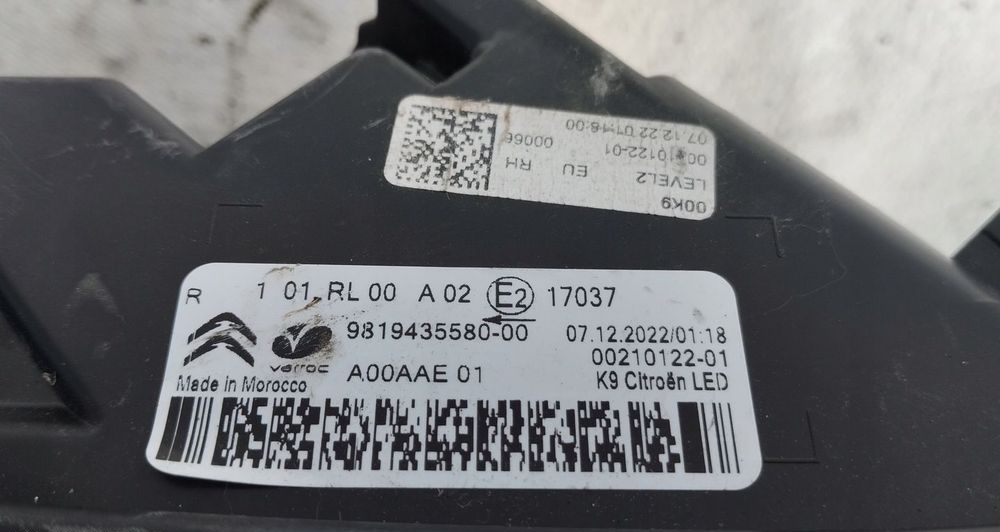 Lampa przednia halogen kierunkowskaz prawy citroen berlingo iv 9819435580 2